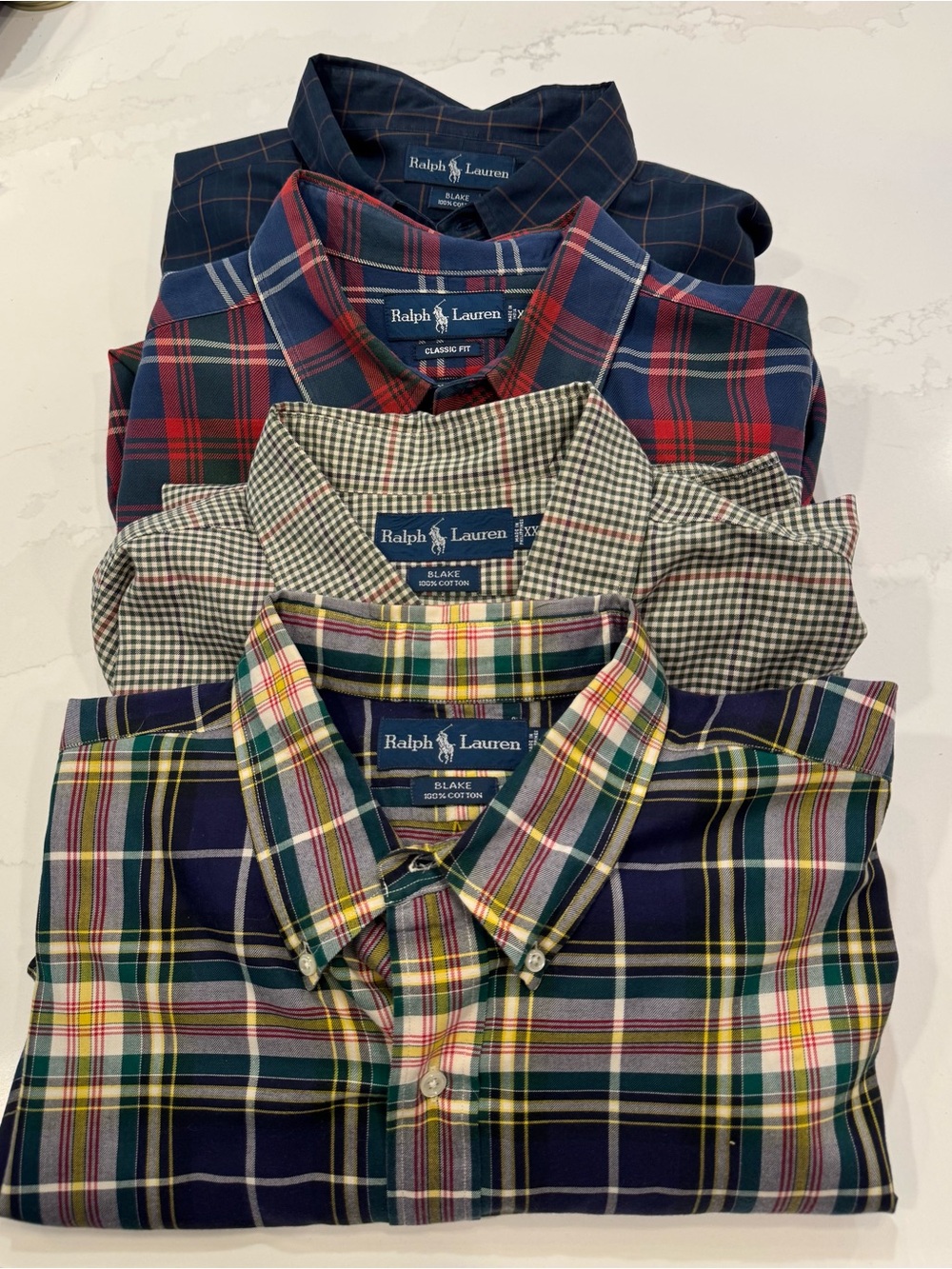 BUNDLE -Ralph Lauren Men’s Plaid Button-Down Shirt